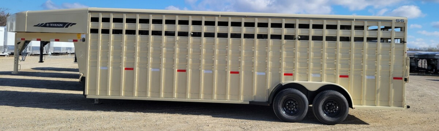 2024 Titan Trailers Livestock Desert Tan for sale in Bunkhouse Trailers/Steve's Truck and Equipment, Scottsbluff, Nebraska